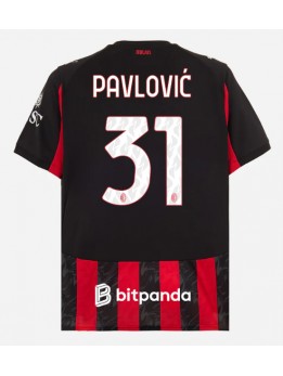 AC Milan Strahinja Pavlovic #31 Replika Hemmakläder 2025-26 Kortärmad